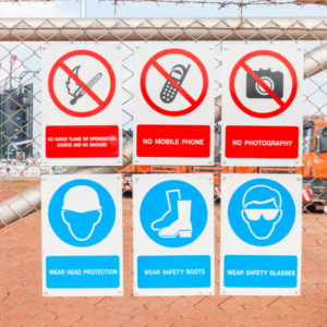 hazard and safety signs