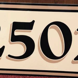 metal print address sign