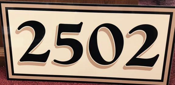 metal print address sign